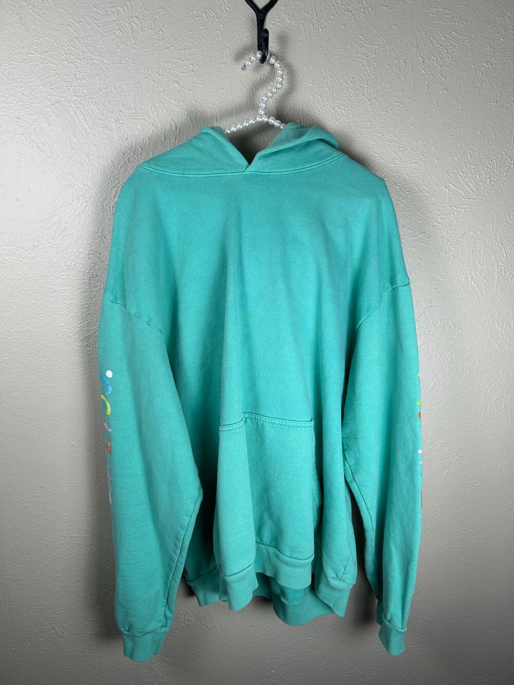 Talentless Size XXL Hoodie Teal Sweatshirt Unisex Spell Out Colorful Streetwear
